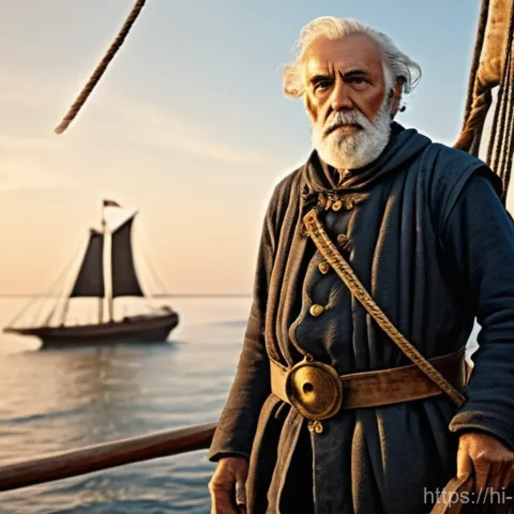 해양 물리 탐사 기술 - **Prompt 1: The Dawn of Ocean Exploration**
    A highly detailed, photorealistic image of an ancien...